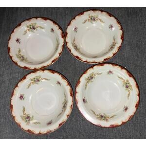 4 VINTAGE WEMBLEY BY HARMONY HOUSE FINE CHINA SAUCER 5 3/4 INCH PLATES